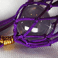 風水紫の袋入り水晶玉20mm